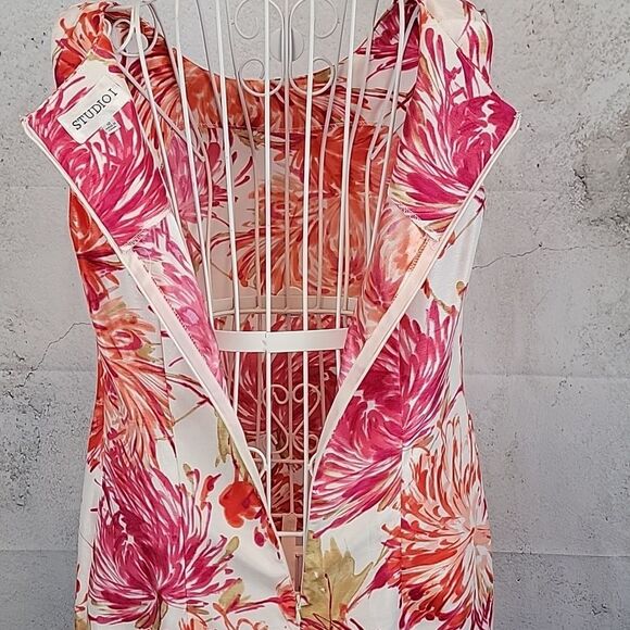 Unbranded Floral Sleeveless Dress - Pink and Orange Womens Size M/L - Picture 7 of 12